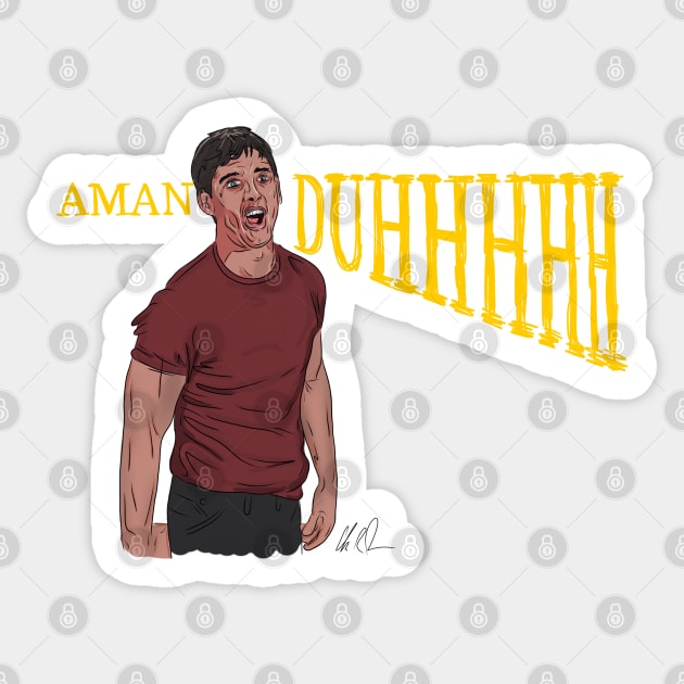Can't Hardly Wait: AmanDUHHH Sticker by 51Deesigns